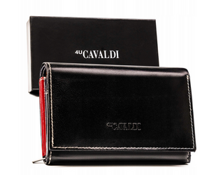 Duży portfel damski ze skóry naturalnej - 4U Cavaldi
