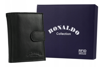 Klasyczny portfel skórzany zapinany na zatrzask Ronaldo