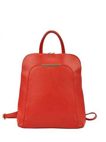 Plecak Damski Patrizia 519-001 Czerwony Skórzany Elegancki Mieści Format A4