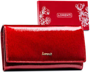 Skórzany portfel damski na karty z ochroną RFID Protect Lorenti