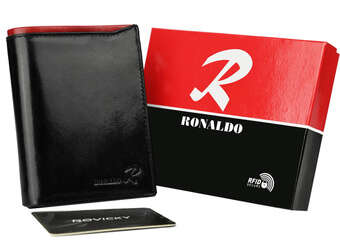 Skórzany portfel z antykradzieżowym zabezpieczeniem - Ronaldo