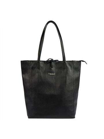 Torebka Skórzana MiaMore Elegancki Shopperbag Czarny Naturalna Skóra Mieści A4