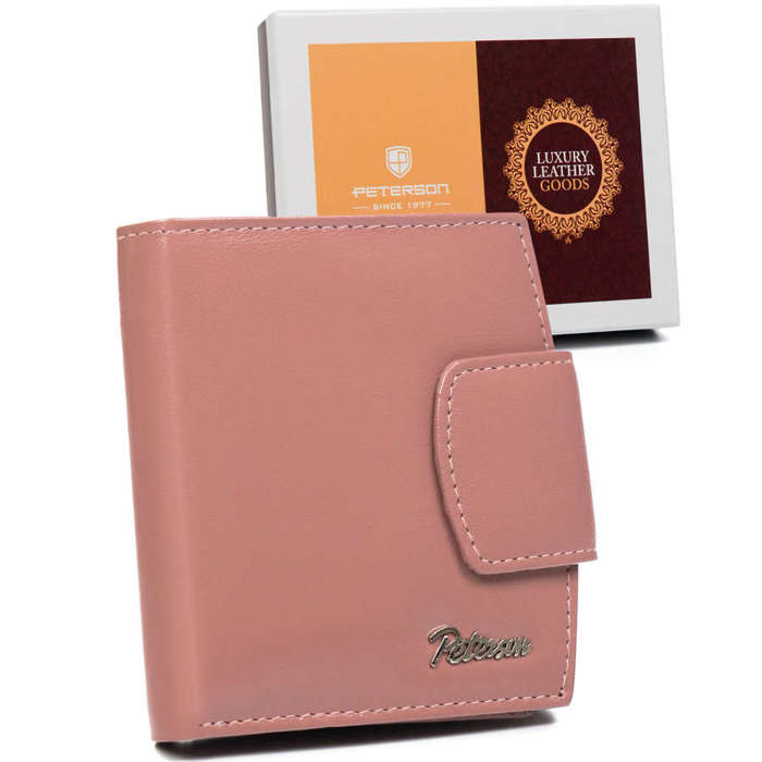 Minimalistyczny portfel damski z systemem RFID Protect — Peterson