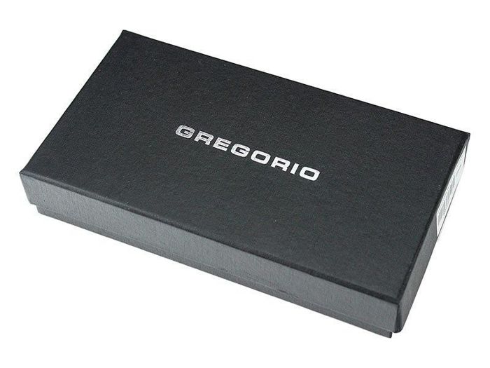 Portfel Damski Gregorio GF107 Skóra Naturalna Czarny Poziomy Średni RFID Secure