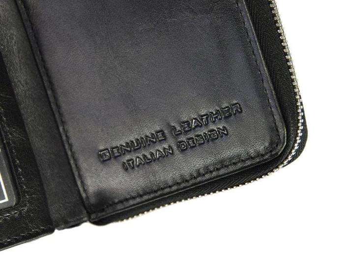 Portfel Damski Skórzany Gregorio Elegancja Pionowy Czarny RFID Secure