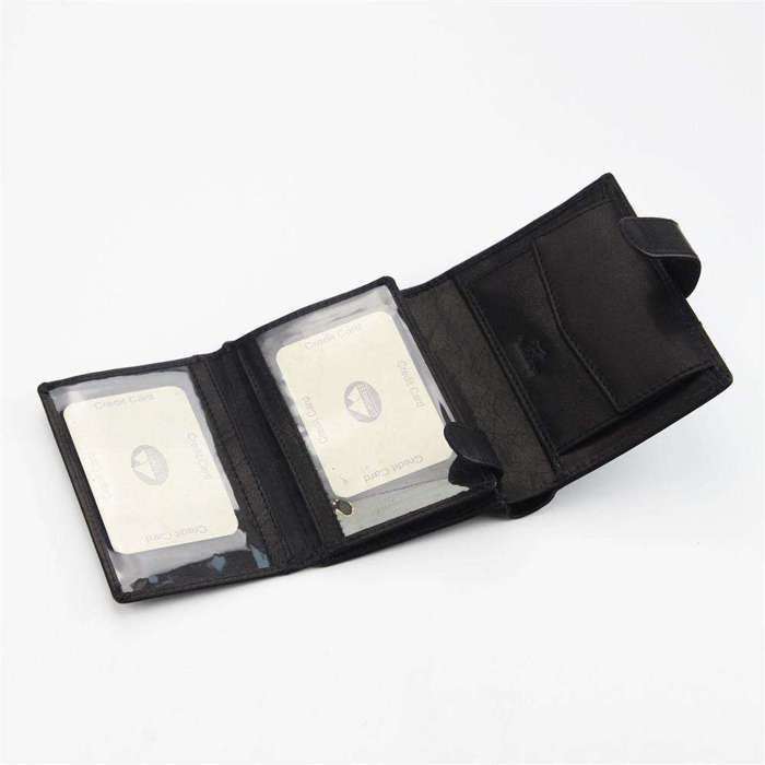 Portfel Męski Skórzany EL FORREST 988-61 RFID Czarny z Zabezpieczeniem Antykradzieżowym