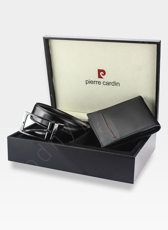 Zestaw Prezentowy Pierre Cardin Pasek i Portfel w drewnianym pudełku na prezent 8806