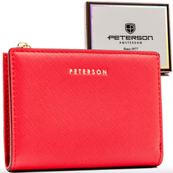 Mały portfel-portmonetka damska ze skóry ekologicznej - Peterson