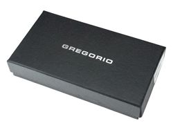 Portfel Damski Gregorio GF101 Skóra Naturalna Popiel Poziomy RFID Secure