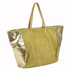 Torebka Shopperbag Lookat LK-Y1307 Eko-Skóra Czerwony i Srebrny Duża Mieści A4